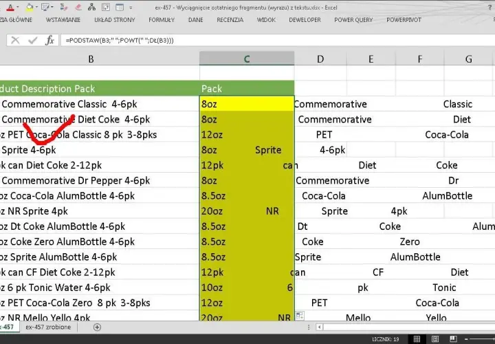 Excel: Usuń część tekstu z komórki - 5 skutecznych metod