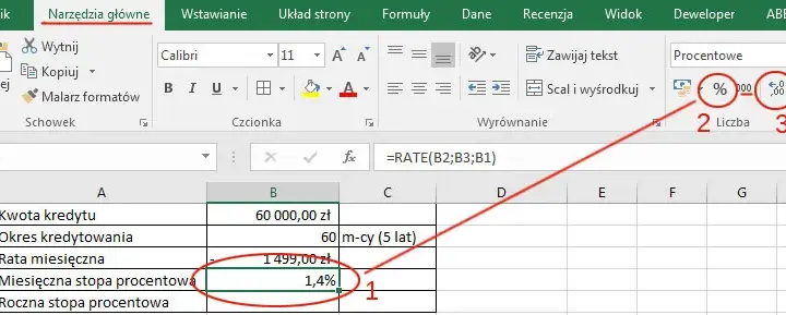Jak obliczyć ratę kredytu w Excelu: Prosty krok po kroku