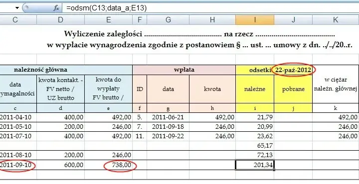 Prosty sposób jak obliczyć odsetki ustawowe w Excelu: najlepszy poradnik
