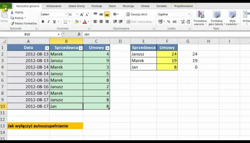Jak włączyć opcje autowypełniania w Excel: Poradnik krok po kroku
