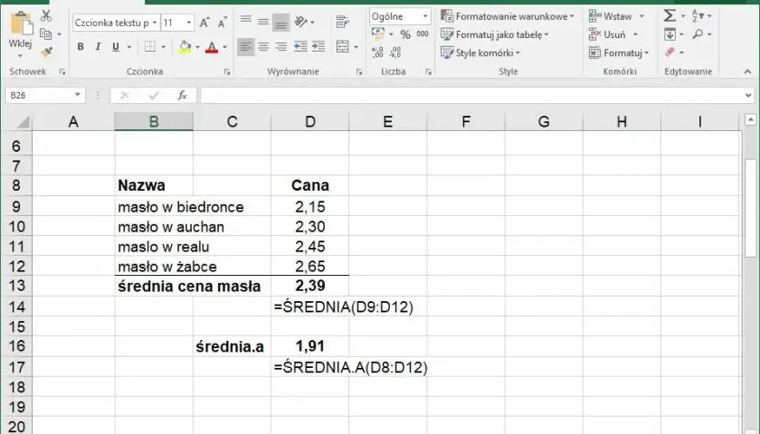 Jak łatwo obliczyć średnią w Excelu i usprawnić swoje analizy