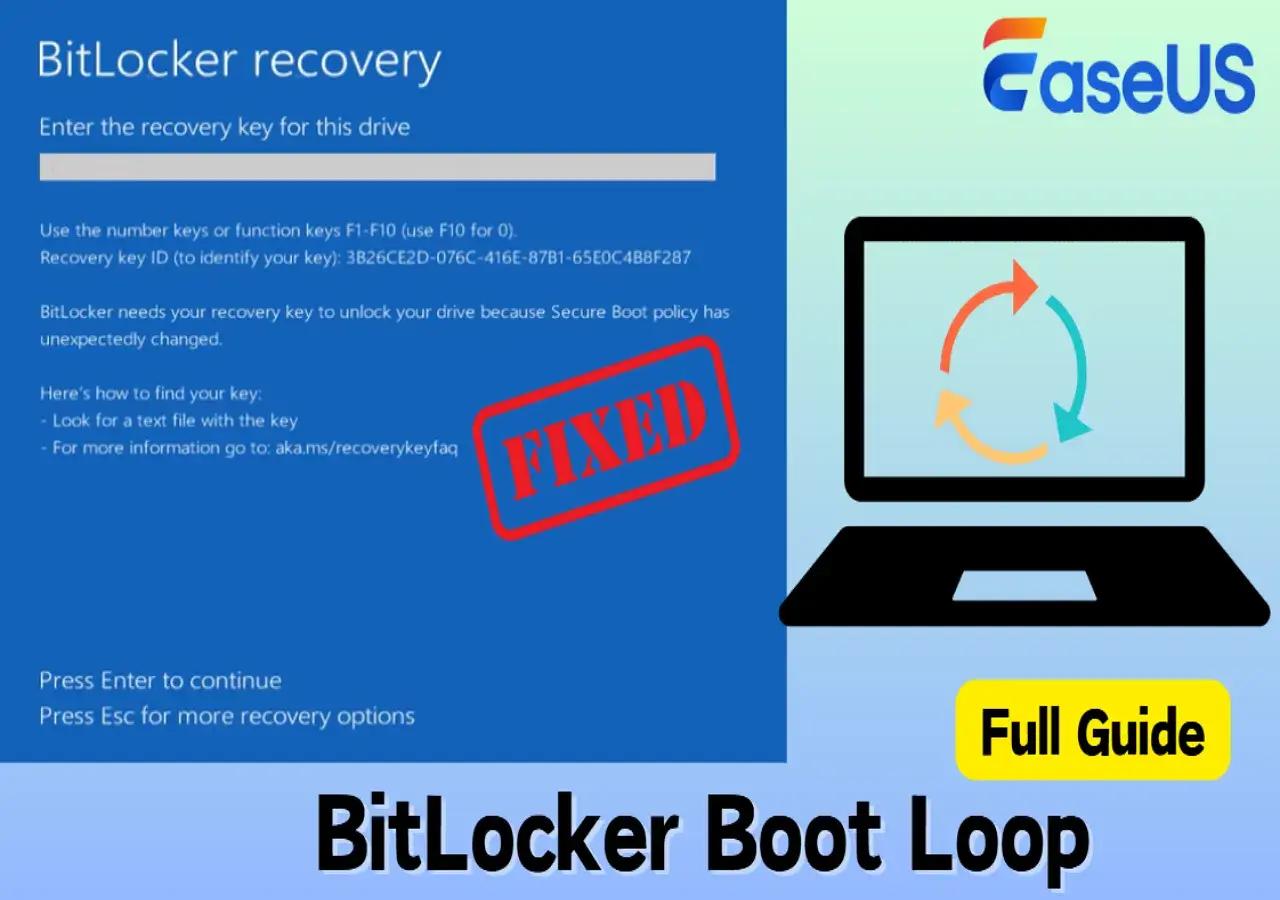 Ekran odzyskiwania BitLocker z prośbą o klucz. Pomoc w odzyskiwaniu funkcji BitLocker.